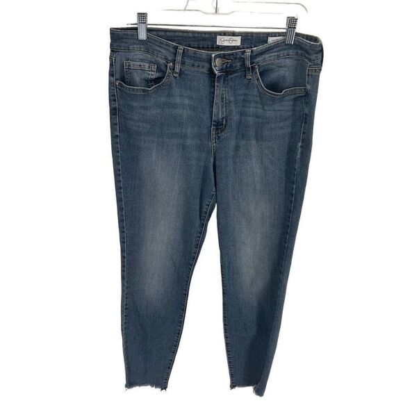 Jessica Simpson Women's High Rise Skinny Ankle Raw Hem Size 12/31 - Picture 1 of 16